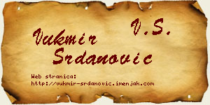 Vukmir Srdanović vizit kartica